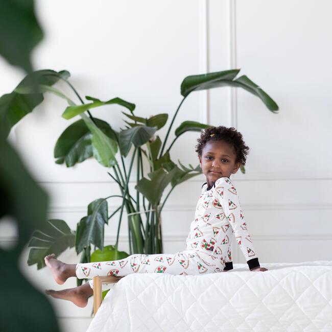 Pizza Bamboo Two Piece Pajamas, Multi - Pajamas - 5