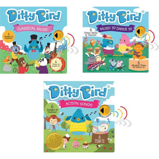 Ditty Bird Music Bundle, Classical Music, Action Songs, Music to Dance to - Books - 1