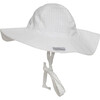 UPF 50+ Floppy Hat, Vanilla Stripe Seersucker - Hats - 1 - thumbnail