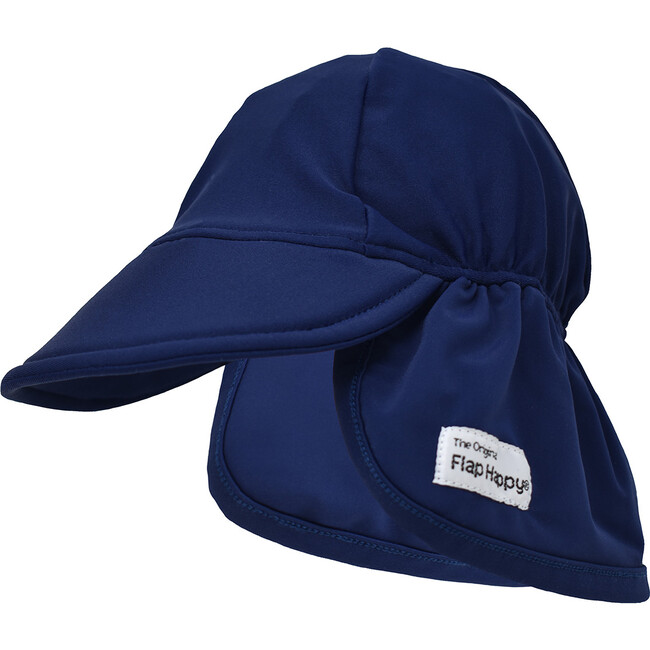UPF 50+ Swim Flap Hat, Navy - Hats - 1