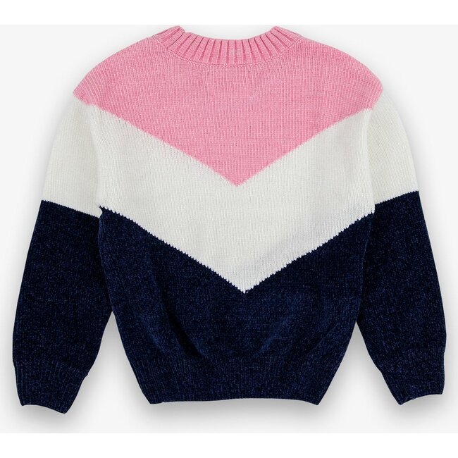 Sima Sweater, Navy/ Pink