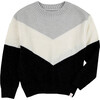 Sima Sweater, Grey/Black - Sweaters - 1 - thumbnail