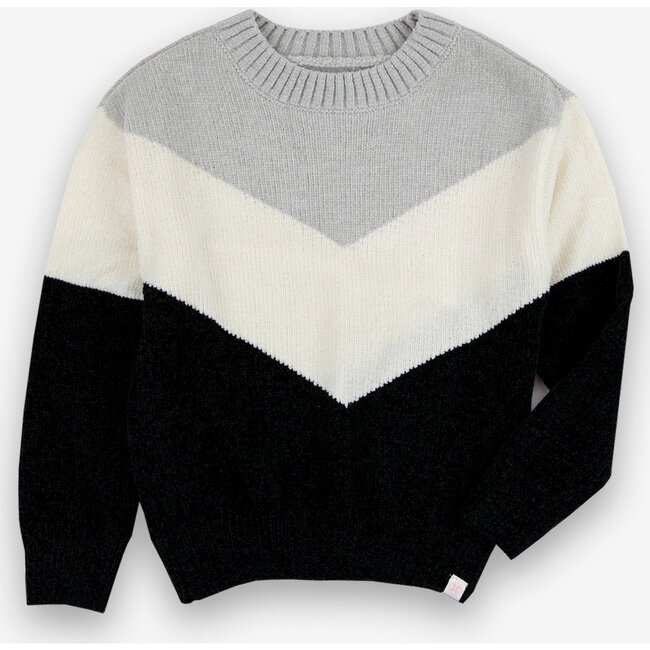Sima Sweater, Grey/Black - Sweaters - 3