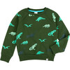 Bryson Sweatshirt, Positive Dinos/ Olive - Sweatshirts - 1 - thumbnail