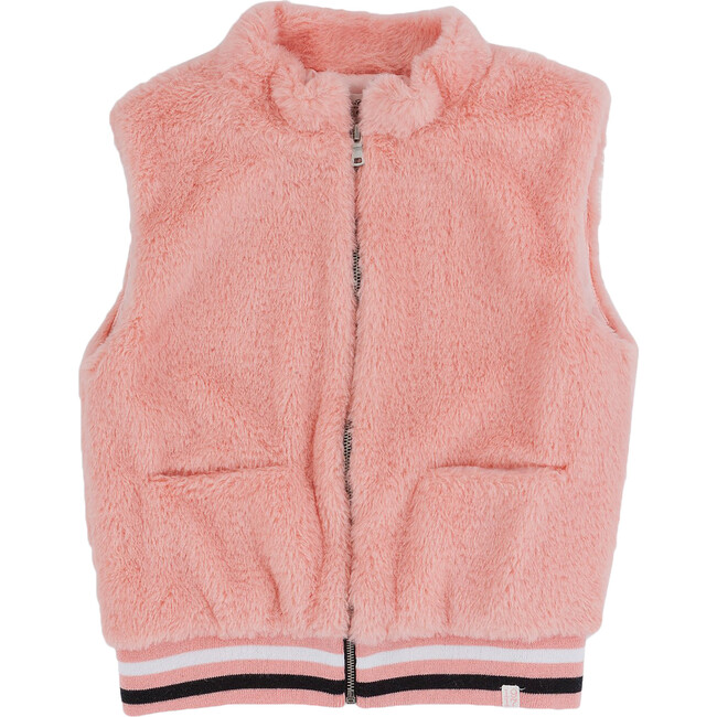 Hermine Faux Fur Vest, Pink