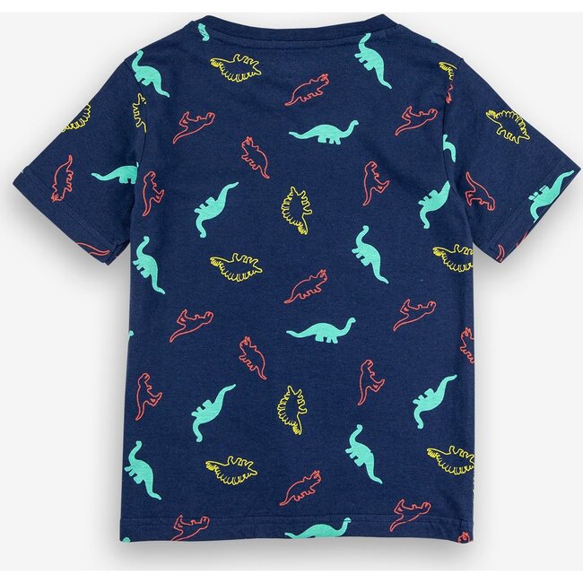 Travis T-Shirt, Primary Dino/ Navy