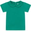 SS Organic Cotton Collared Shirt, Happy Green - Shirts - 1 - thumbnail