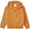 Organic Cotton Knit Cardigan, Dark Ochre - Cardigans - 1 - thumbnail