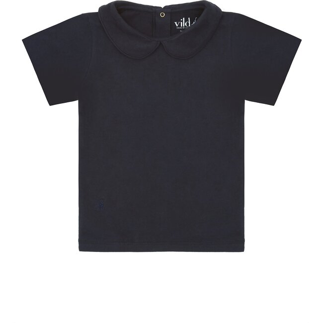 SS Organic Cotton Collared Shirt, Nocturnal Navy