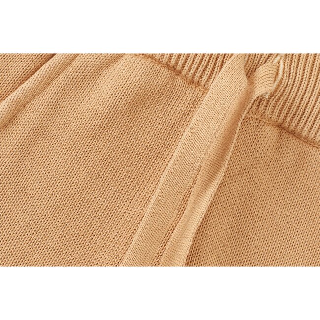 Organic Cotton Knit Joggers, Sandstone - Mineral Dye - Pants - 2