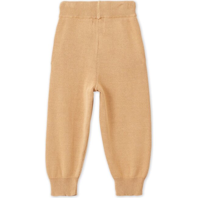 Organic Cotton Knit Joggers, Sandstone - Mineral Dye - Pants - 3