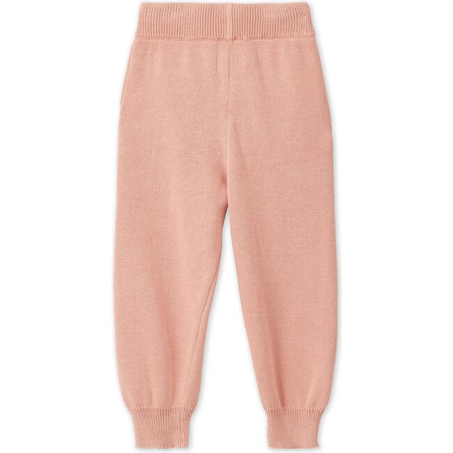 Organic Cotton Knit Joggers, Pink Rust - Mineral Dye - Pants - 3