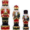 Set of 3 Ceramic Nutcrackers, Multicolor - Nutcrackers - 1 - thumbnail