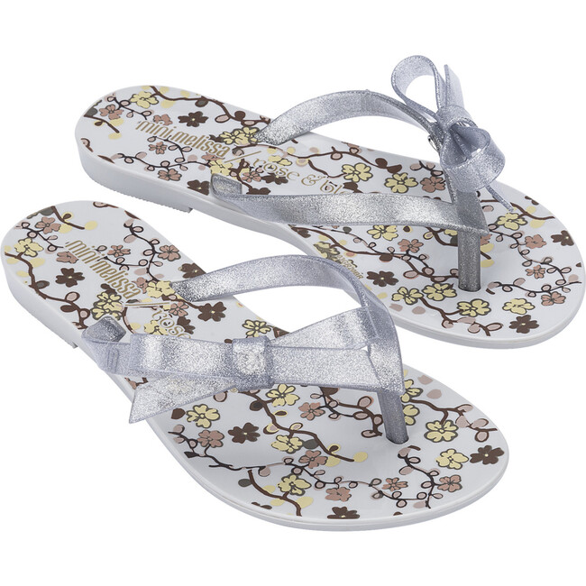 Rose & Bleu Mel Harmonic Flip Flop, Silver Grey - Sandals - 1