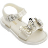 Baby Butterfly Mar Sandal, White Silver - Sandals - 1 - thumbnail
