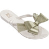 Mel Harmonic Bow Flip Flop, Beige Gold Glitter - Sandals - 1 - thumbnail