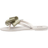 Mel Harmonic Bow Flip Flop, Beige Gold Glitter - Sandals - 3