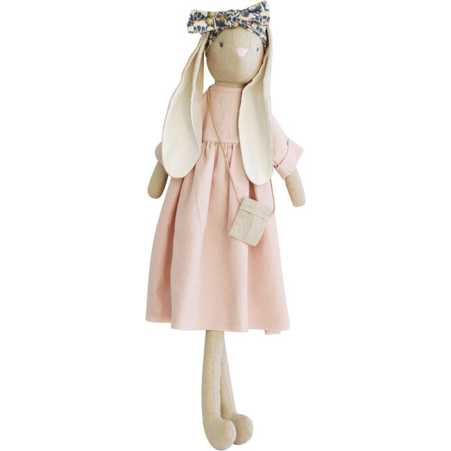 Sofia Bunny in Pink Linen - Plush - 1