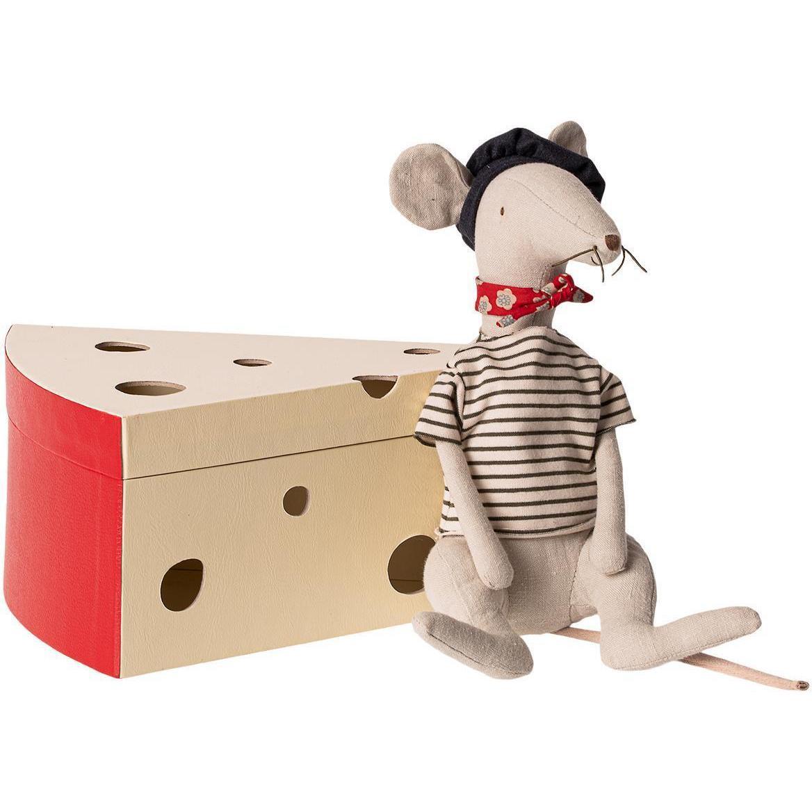 【名入れ無料】 Rat in Cheese Box - Maileg Plush | Maisonette ぬいぐるみ