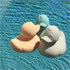 Natural Rubber Duck, Light Grey - Bath Toys - 2