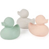 Natural Rubber Duck, Light Grey - Bath Toys - 3