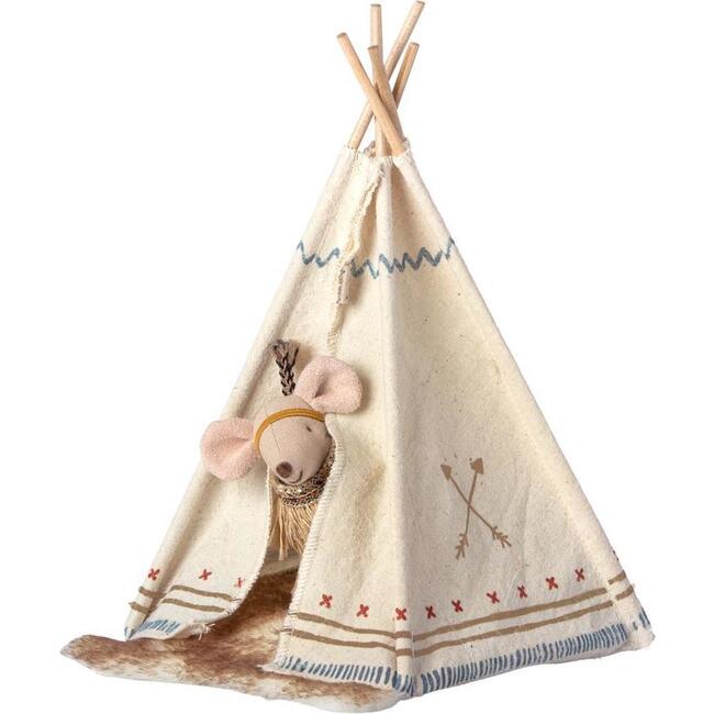 Maileg Little Feather selling Mouse w Teepee and no box