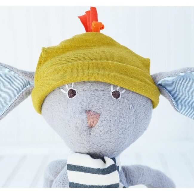Oliver Mouse Doll in Lucky Hat and Scarf - Plush - 3