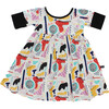 Modern Art Bamboo Twirl Dress, Multi - Dresses - 1 - thumbnail