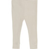 Oat Cuff Legging, Cream - Leggings - 1 - thumbnail