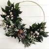 Winter Hoop Wreath, Green - Wreaths - 2