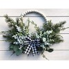 Winter Beaded Hoop Wreath, Green - Wreaths - 2 - thumbnail