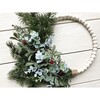 Holiday Beaded Hoop Wreath, Green - Wreaths - 3 - thumbnail