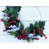 Holiday Hoop Wreath, Green - Wreaths - 3