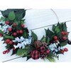 Holiday Hoop Wreath, Green - Wreaths - 4