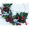 Holiday Hoop Wreath, Green - Wreaths - 5