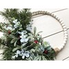 Holiday Beaded Hoop Wreath, Green - Wreaths - 5