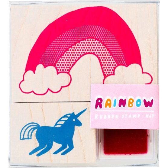Unicorn + Rainbow Small Stamp Kit - Art Supplies - 1