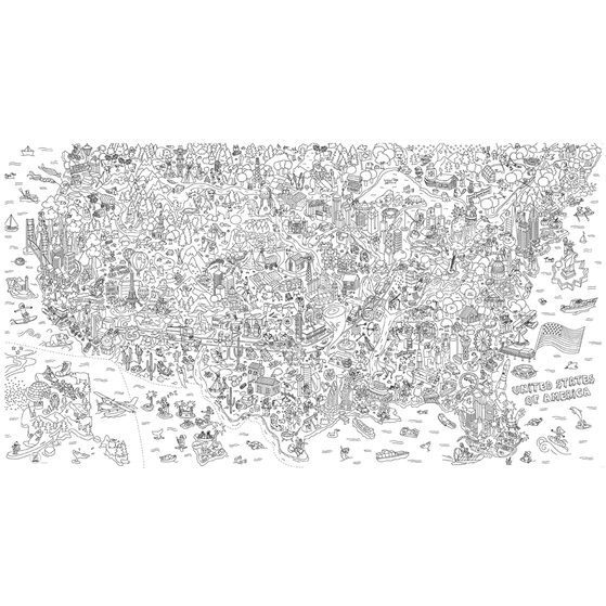 USA XXL Giant Coloring Roll - Arts & Crafts - 2