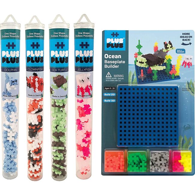 Building Toy Set Aquatic Bundle with Baseplate Builder - STEM Toys - 1