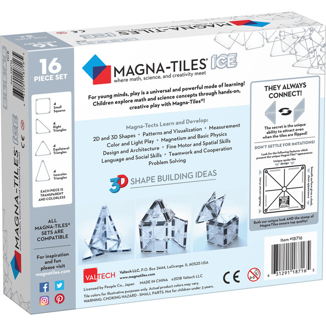 Magna-Tiles ICE 16-Piece Set - STEM Toys - 5