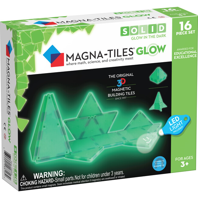 Magna-Tiles Glow in the Dark 16-Piece Set - STEM Toys - 4