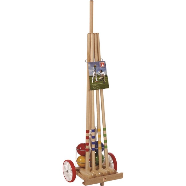 4 Player Croquet with Trolley - Outdoor Games - 1