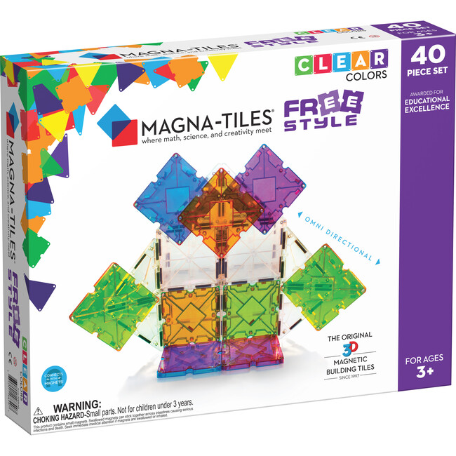Magna-Tiles Freestyle 40-Piece Set - STEM Toys - 5
