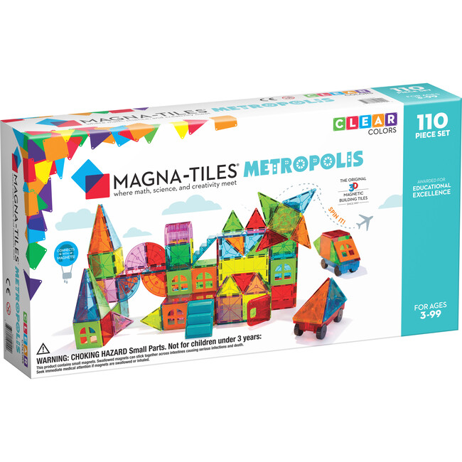 Magna-Tiles Metropolis 110-Piece Set - STEM Toys - 5