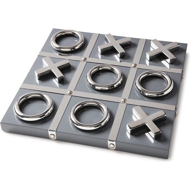 Tic Tac Toe, Grey with Silver
