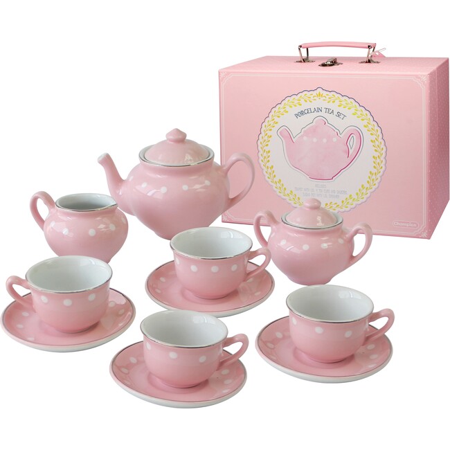 Porcealain Tea Set, Pink - Play Food - 1