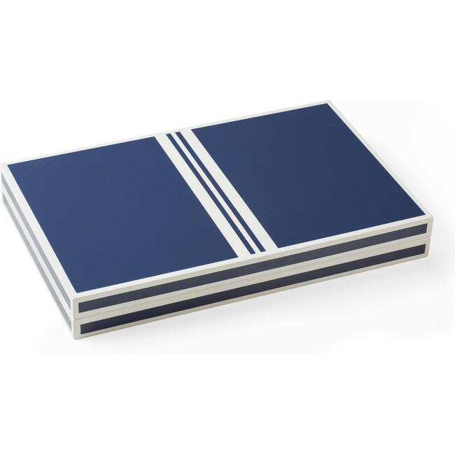 Lacquer Backgammon Set, Blue and White - Games - 2