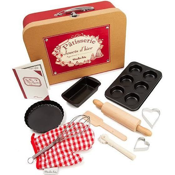 Moulin Roty Play Toy Baking Set Patisserie in Suitcase