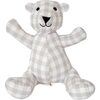 Teddy Bear in Beige Gingham Cotton - Plush - 1 - thumbnail