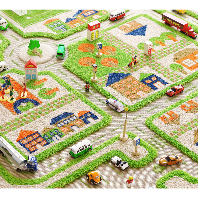 Traffic 3-D Activity Mat, Green XL - Transportation - 3